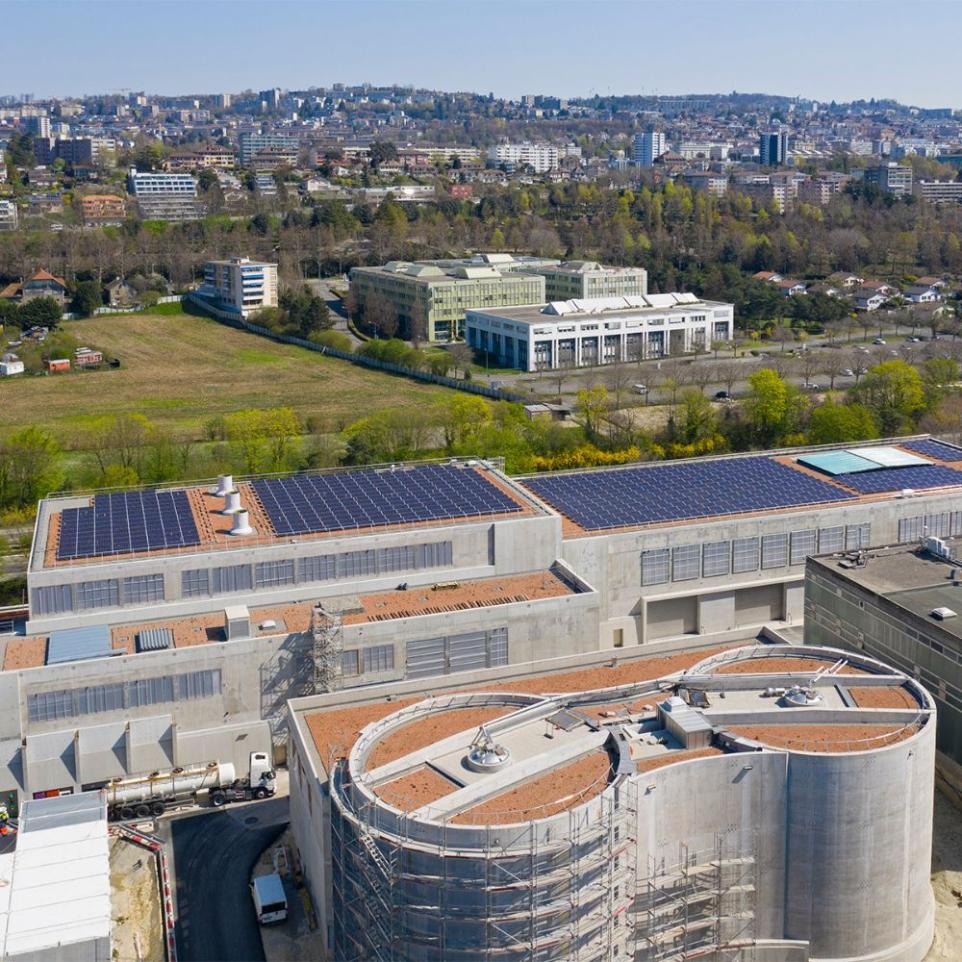 Panneaux solaires collectivité STEP Lausanne