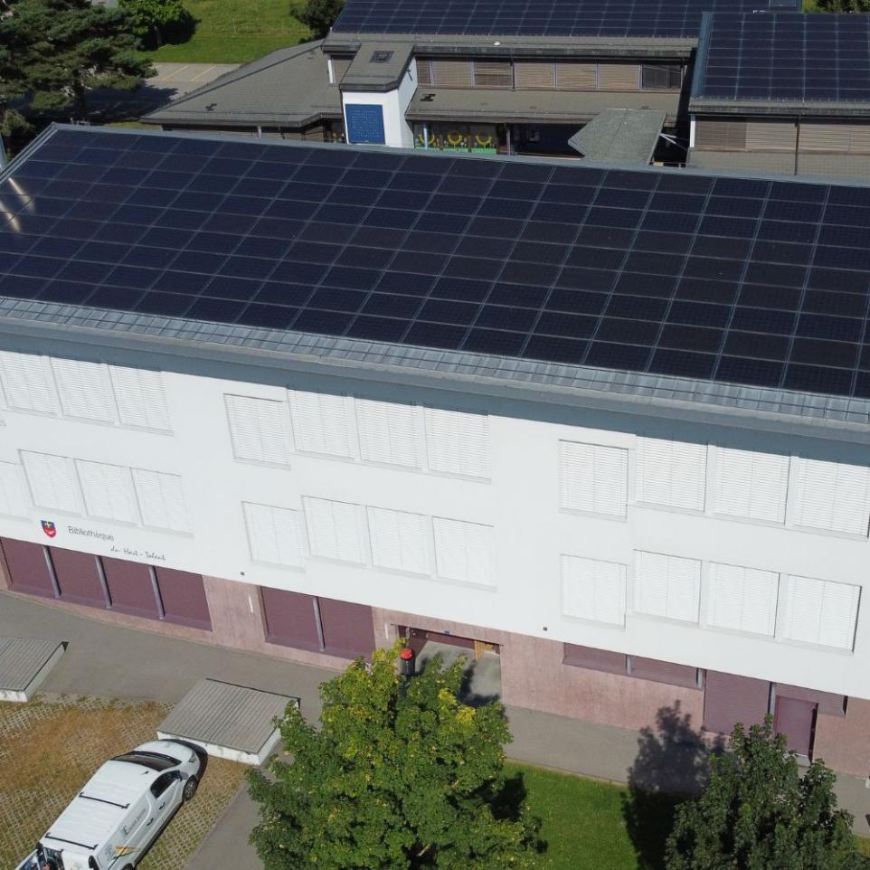 Panneaux solaires collectivité Bibliothèque Municipale Vaud